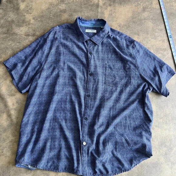 Tommy Bahama Shirt Mens XXXL Blue Geometric The Coconut Point ST324848 - Picture 2 of 9